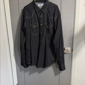Wrangler Black Western Snap Shirt
